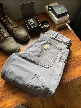 Carhartt Gray Relaxed Fit Work Pants